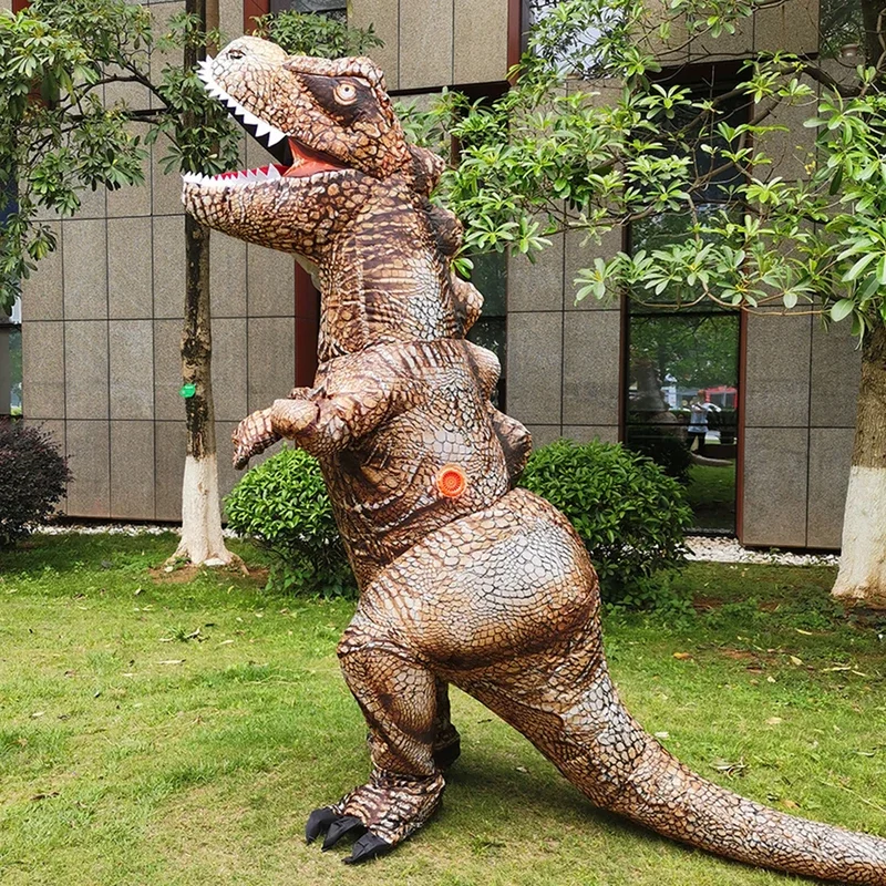 Dorosłe nadmuchiwane kostiumy dinozaurów Halloween Anime Party Cosplay Disfraz Purim maskotka w paski do odgrywania ról odzież dla mężczyzny kobiety