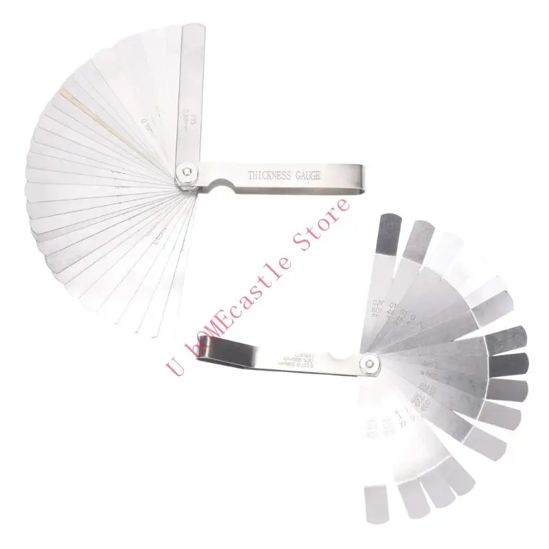 63HF Multipurpose 32 Blade Stainless Steel Feeler Gauge Set Suitable For Mechanic And Engineers Professional Gauge
