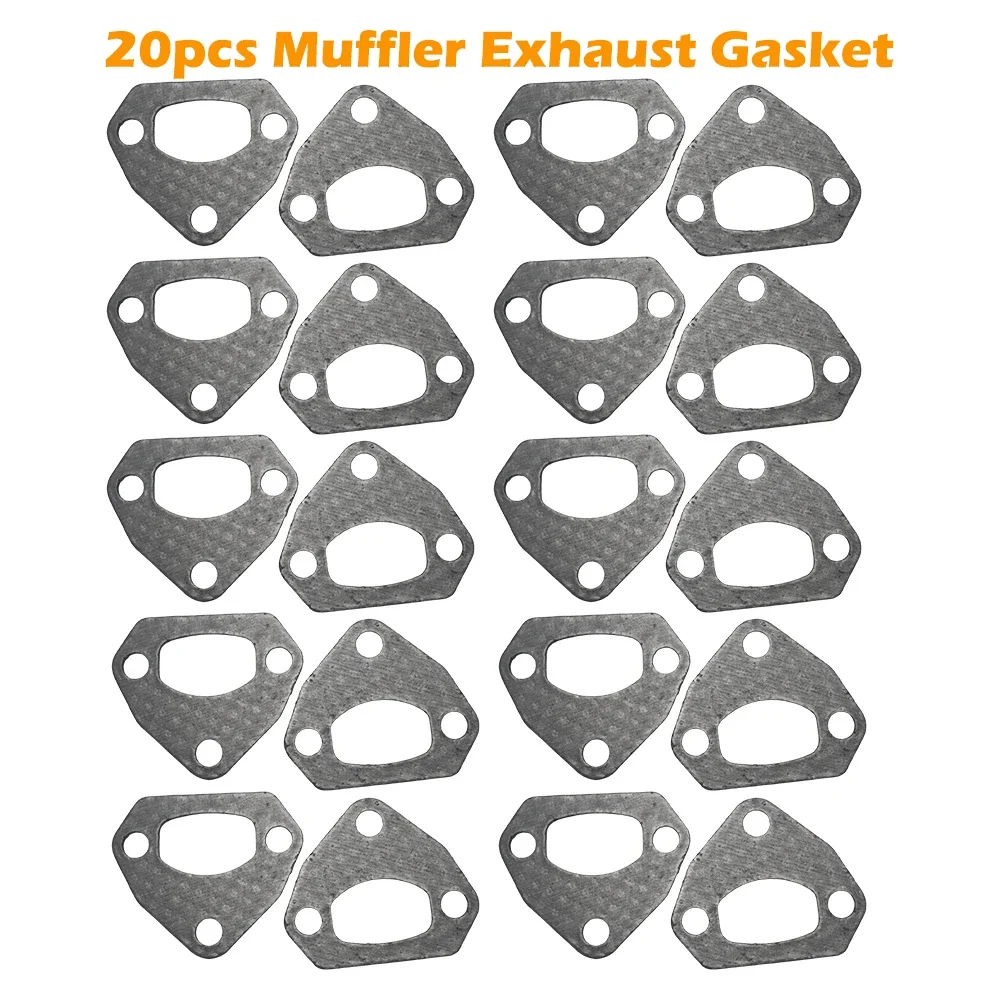 20pcs Muffler Exhaust Gaskets Kit for Husqvarna 36 41 136 137 141 142 Chainsaw Parts Replacement 530055128 Garden Accessories