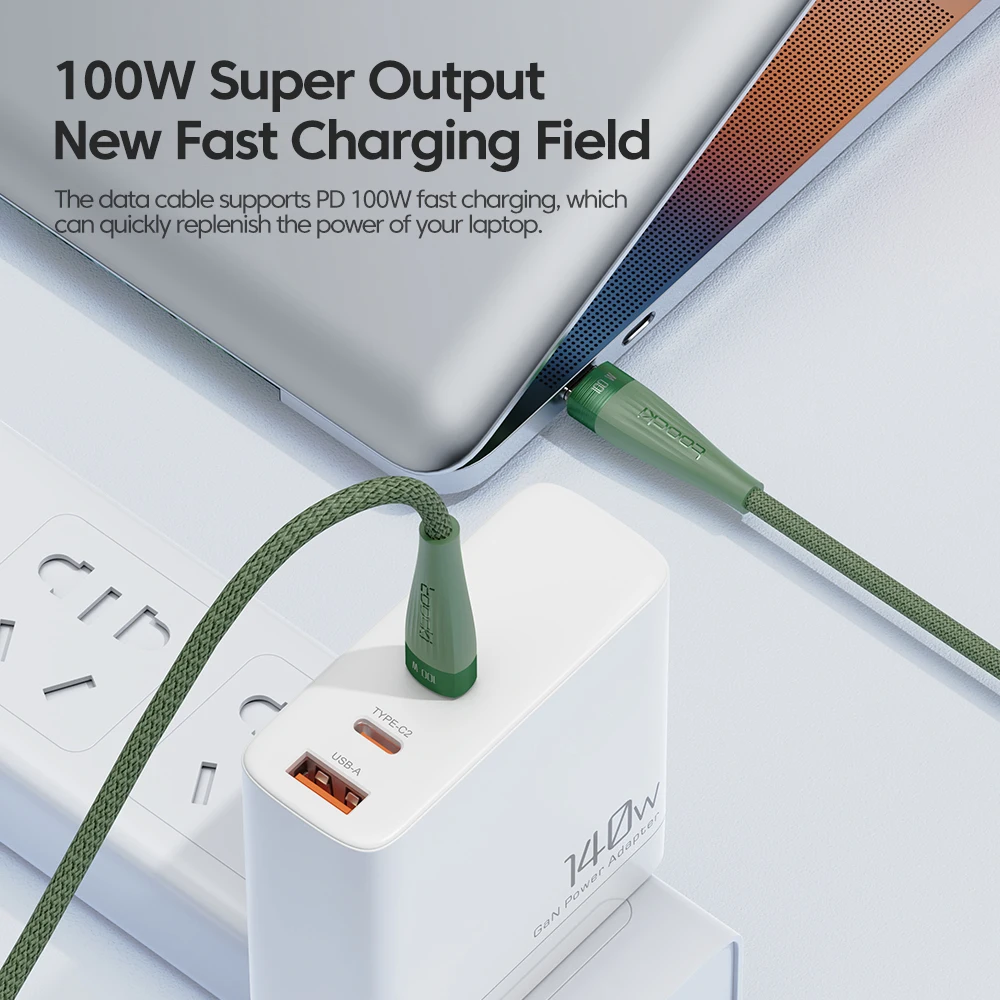 Toocki 240W 100W Type C to Type C Cable PD Fast Charging Charger Cord Data Wire For Poco Huawei Xiaomi Samsung USB C to USB C 3M