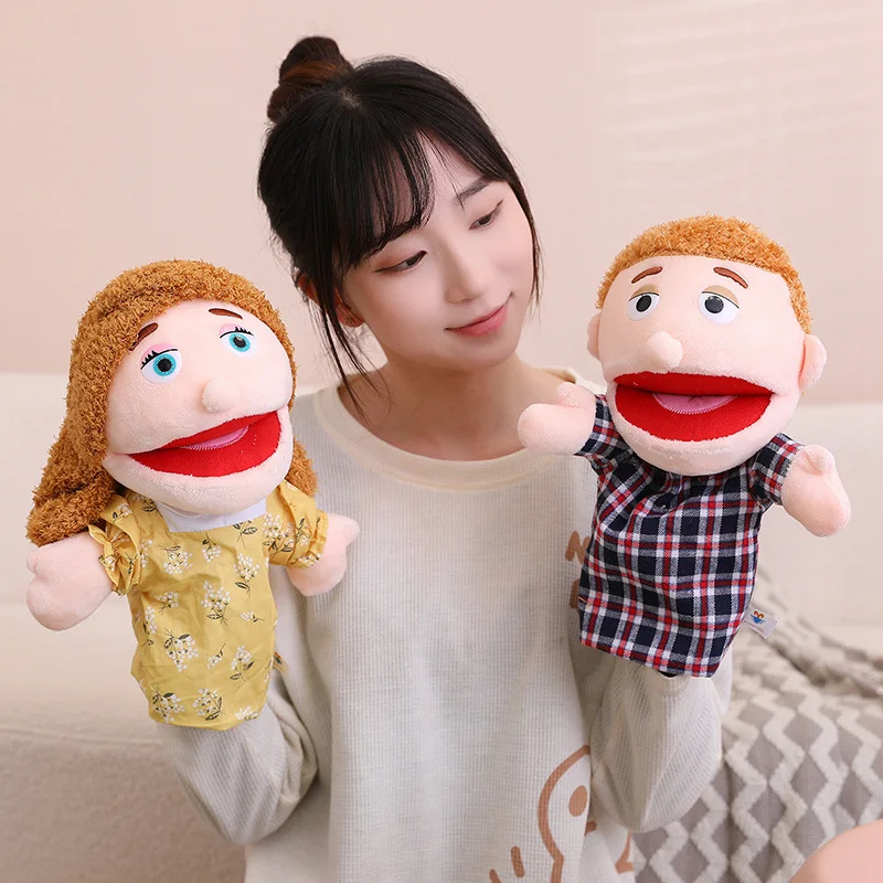 28-33cm Plush Finger & Hand Puppet Popular Activity Role Play Bedtime Story Props Family Role Playing Toys Doll