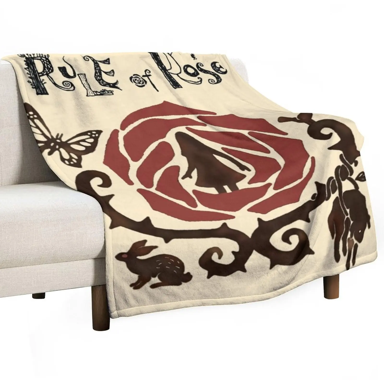 

Rule Of Rose Title Throw Blanket Tourist for winter blankets and throws Sofa Quilt Blankets