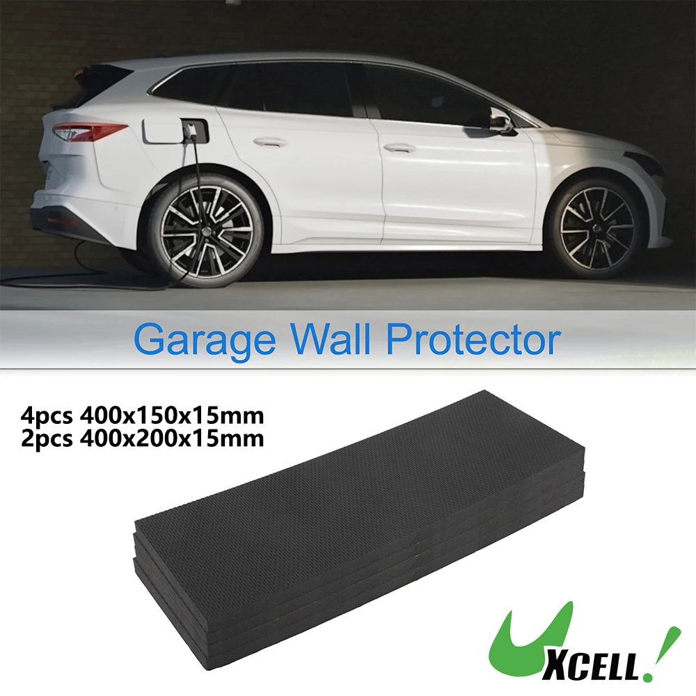 

UXCELL 2/4 Pcs Garage Wall Protector 400x150x15mm Car Door Protector Bumper Guard Universal for Warehouse Parking Foam