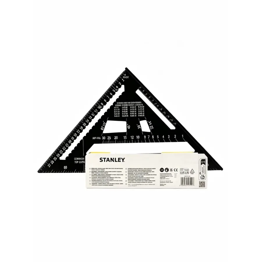 STANLEY STHT46102-0 FATMAX 300mm Aluminium Quick Square Professional Rafter Layout Tool for Carpentry Roof Framing and Saw Guide view 6