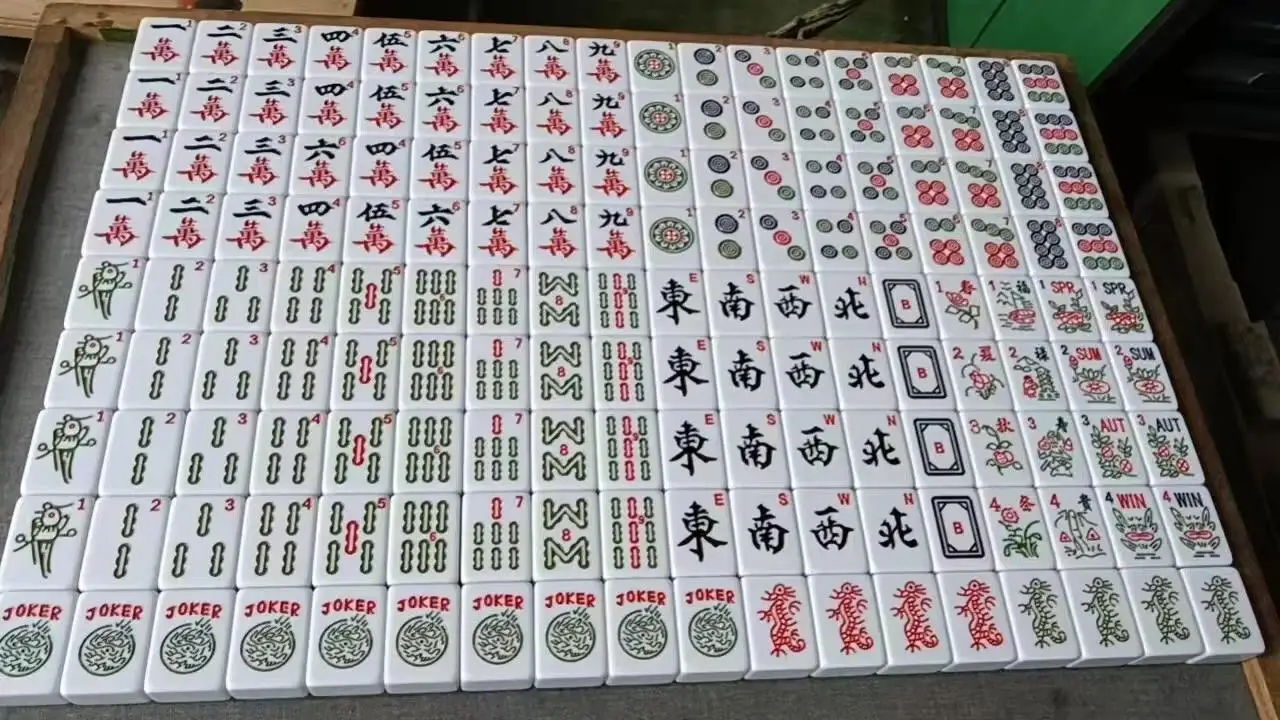 Magnetic Melamine American Mahjong Set 42# Magnetic Tiles Compatible With Automatic Mahjong Table 162Pcs Mahjong Tiles Game
