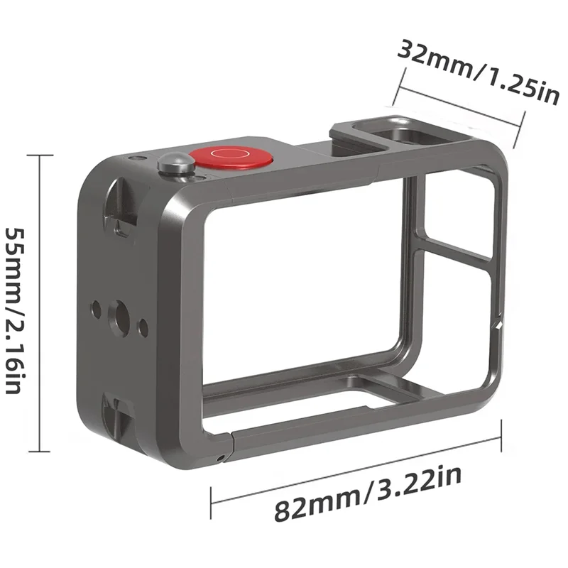 A93P Rama ochronna do DJI Action 5 Pro/4/3 ze stopu aluminium do DJI Action 5 Pro/4/3 Rama ochronna