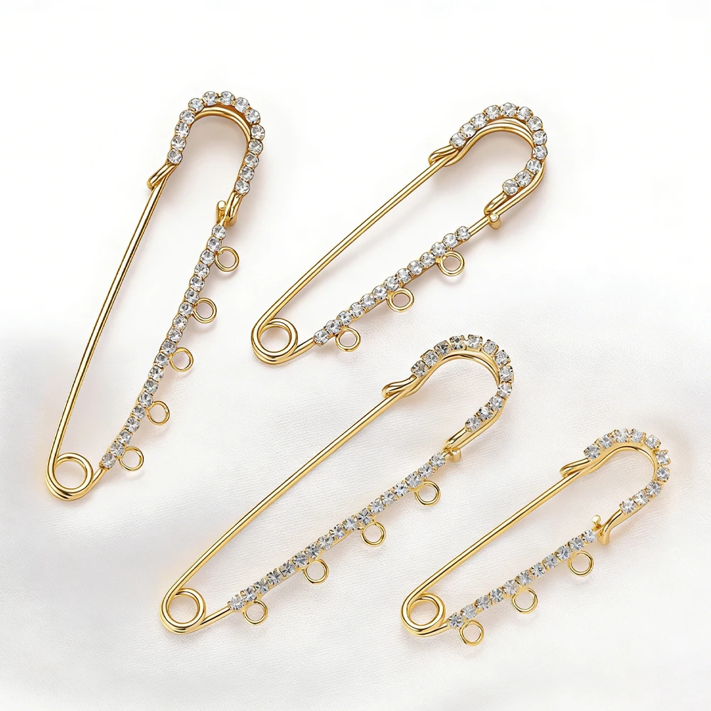 5 Stück 50/60/70/75mm Strass-Sicherheitsnadeln, Broschen-Rohlinge für DIY-Dekoration, Kleidung, Schmuckherstellung, Zubehör – Detail 3