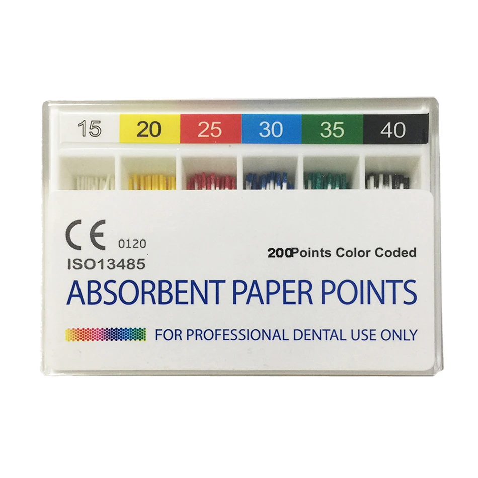 1 Box High Quality 02/04/06 Taper Dental Absorbent Paper Points Endodontics Cotton Fiber Tips  Dental Endo Materials for Dentist