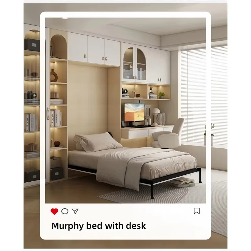 Hot Selling Minimalist Contemporary Style Horizontal Wall Murphy Beds Particle Board With Stylish Design