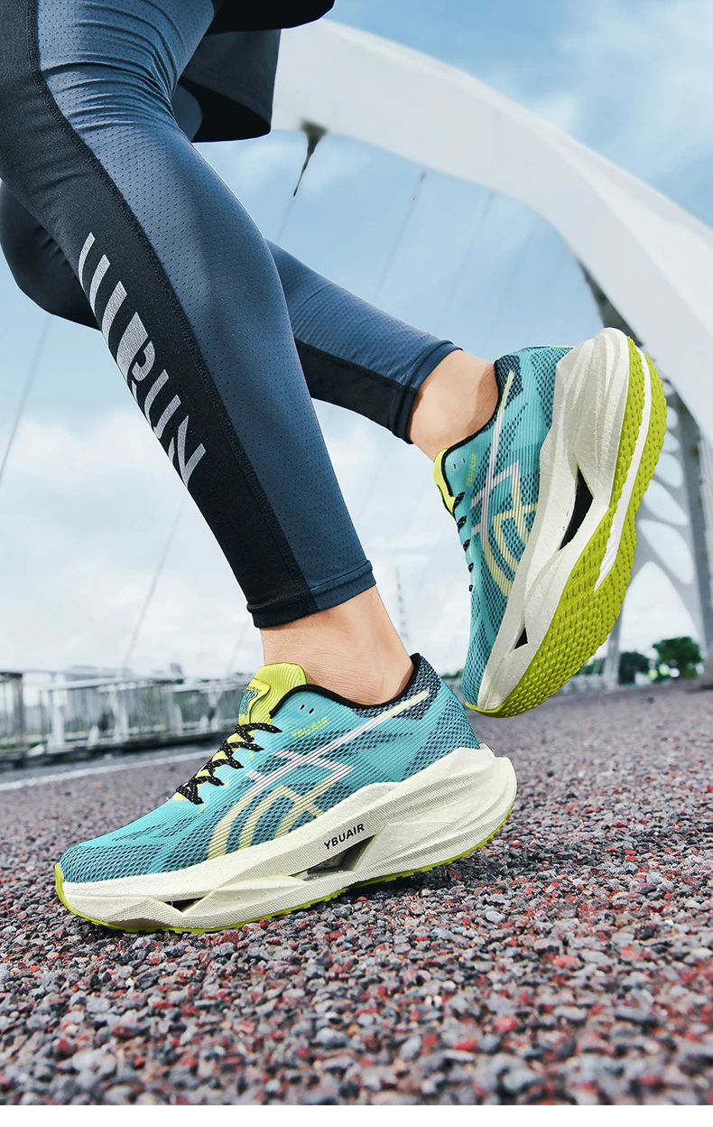 Marathon-Laufschuhe für Herren, leichte Spezial-Sportschuhe, Sneaker mit Carbonplatte, trendige, atmungsaktive Sportschuhe für Damen. – Detail 2