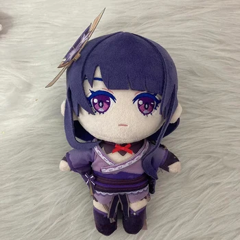 Juego de Anime Genshin Impact Raiden Shogun, muñeco de peluche, almohadas