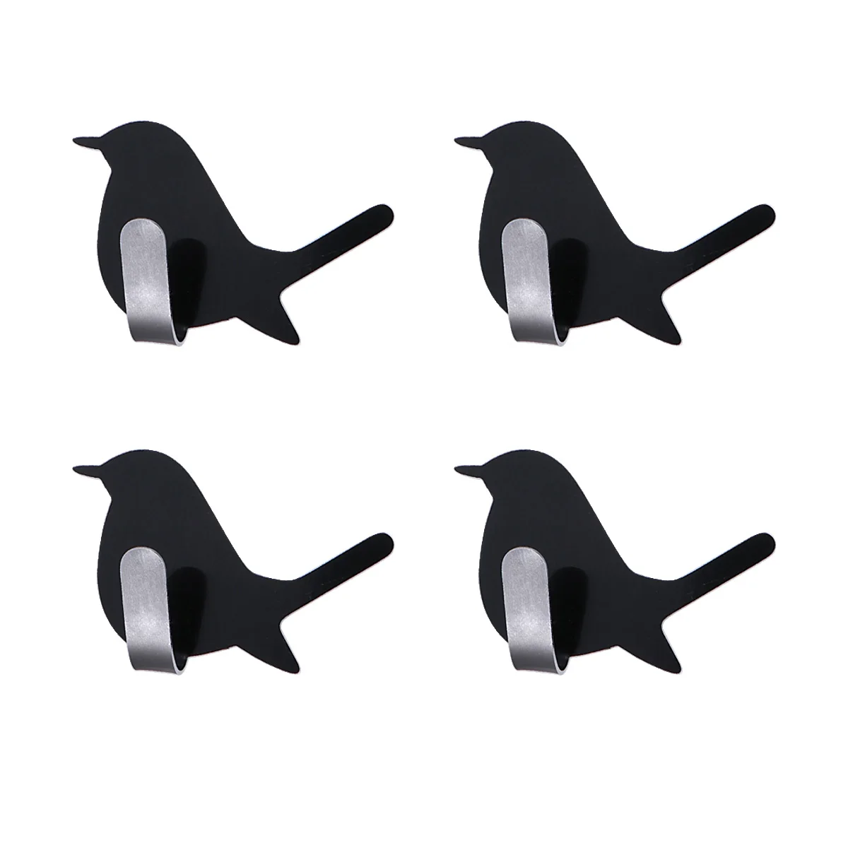 

Stainless Steel Hooks Adhesive Wall Hangers Heavy Duty Bird Design Bathroom Kitchen Bedroom Organizers Utility