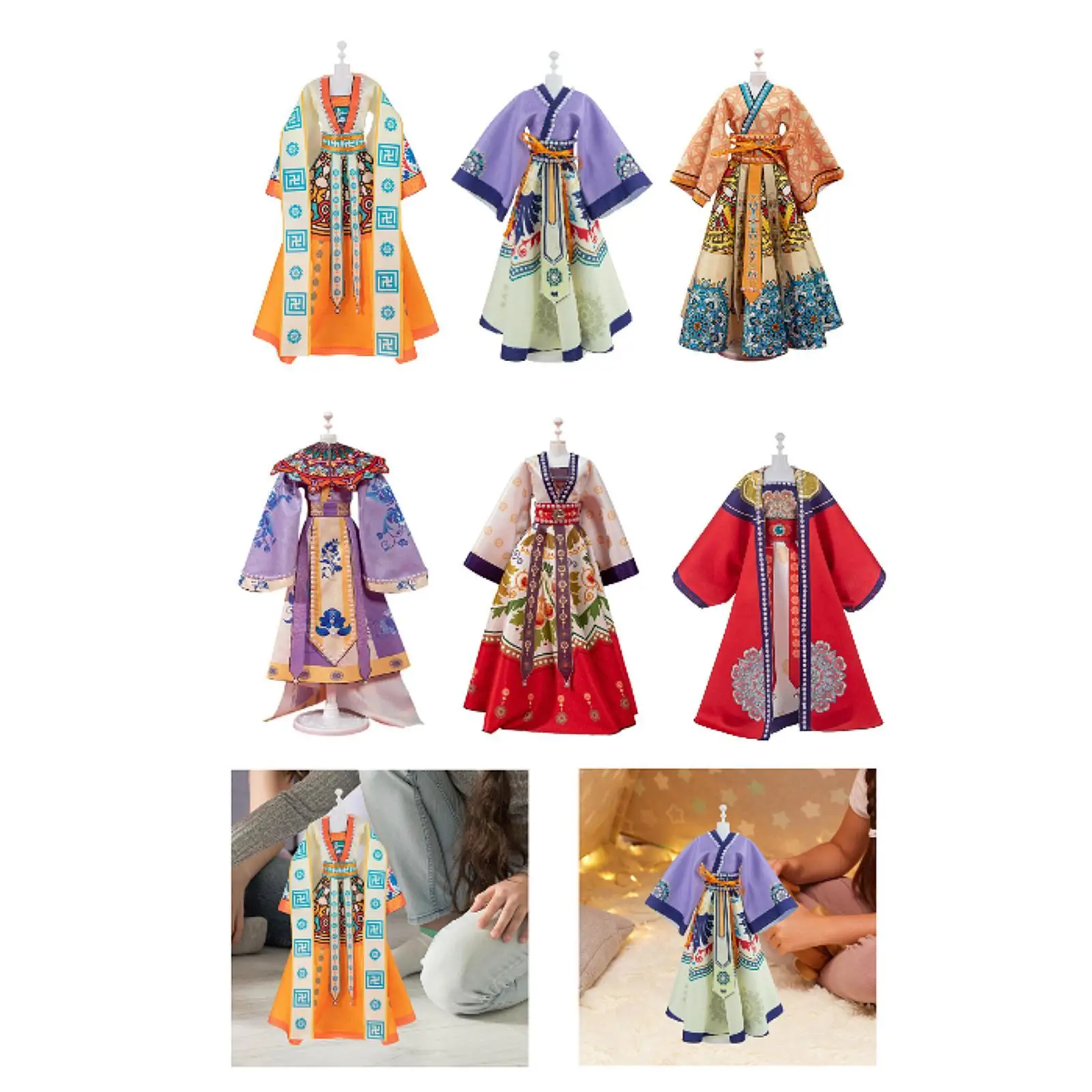 Chinesische traditionelle alte Puppenkleidung für Sammler-Cosplay-Foto-Requisiten