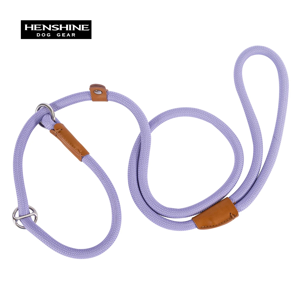 Bequemes langlebiges Nylon-Rutsch seil bestes Hunde leinen halsband verstellbare Gleit verschluss schlaufe mittlere bis große Leine für Hunde haustiere – Detail 14
