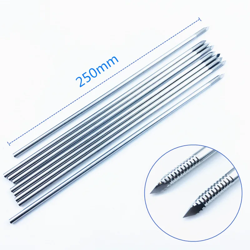 Stainless steel Kirschner wires partial threaded Bone Kirschner wires 10pcs/set Veterinary orthopedics Instruments