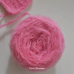 3 Colors Mohair Wool Yarn Pink Soft Knitting Yarn White Fluffy Thick Yarn for Crochet Red yarns for Knitting and Crochet thread