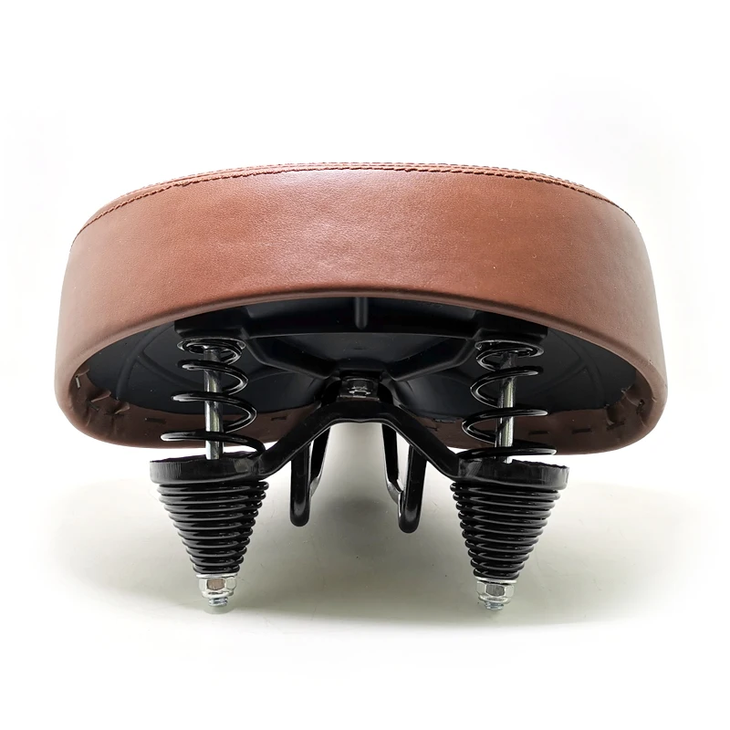 Bicycle Saddle Retro Car  Beach Bike Saddle Large Pull Down Conical Spring  G03