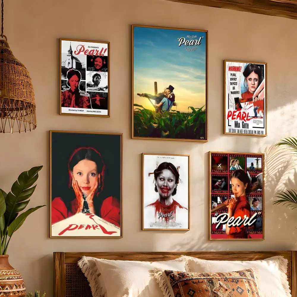 P-Pearl 2022 Horror Film Cozy Setup Inspiration HD Minimalist Room Setup Modern Room Look Clean Space Decor Poster