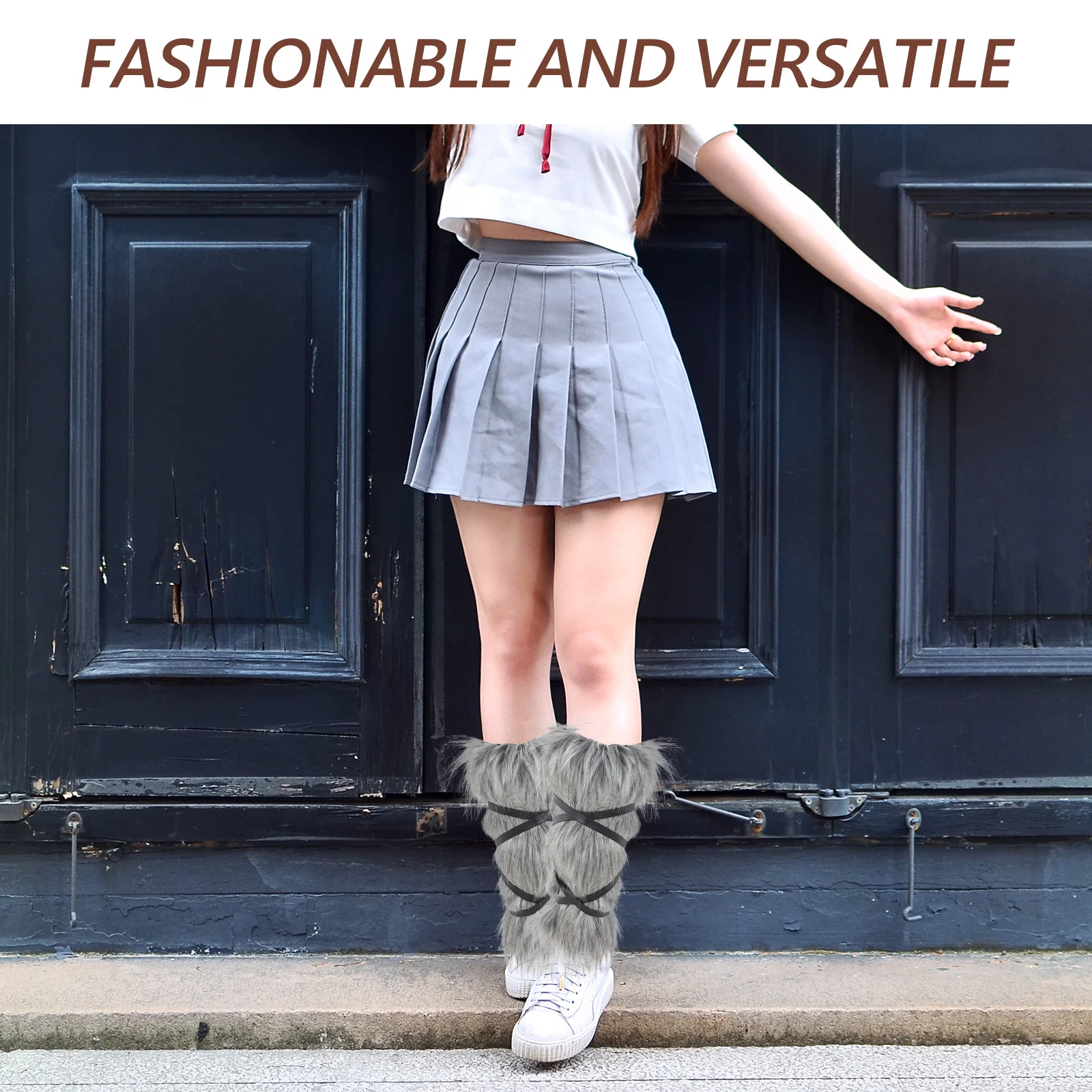 

2 шт. викингские гетры, мягкие искусственные меховые накладки на ноги, средневековые аксессуары для костюмов, зимние накладки на ноги для мужчин и женщин, аксессуары викингов для женщин