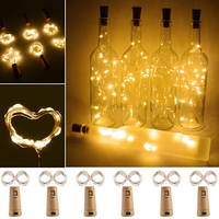 LED Wine Bottle Lights with Cork 1/2/3M Cork Lights Fairy Mini String Lights for Liquor Bottles Crafts Party Wedding Decoration