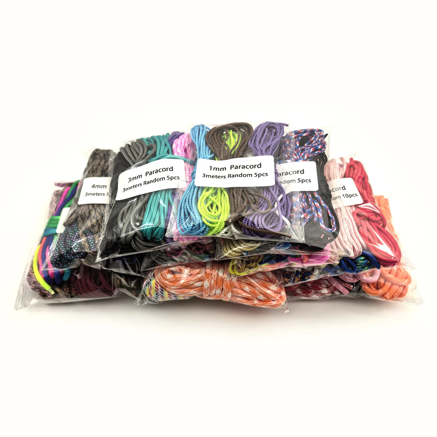 Corda Paracord de 500 Cores 1/2/3/4/5mm de Alta Qualidade, Corda de Paraquedas Paracord 550, Acessórios para Sobrevivência e Camping, Corda Artesanal DIY