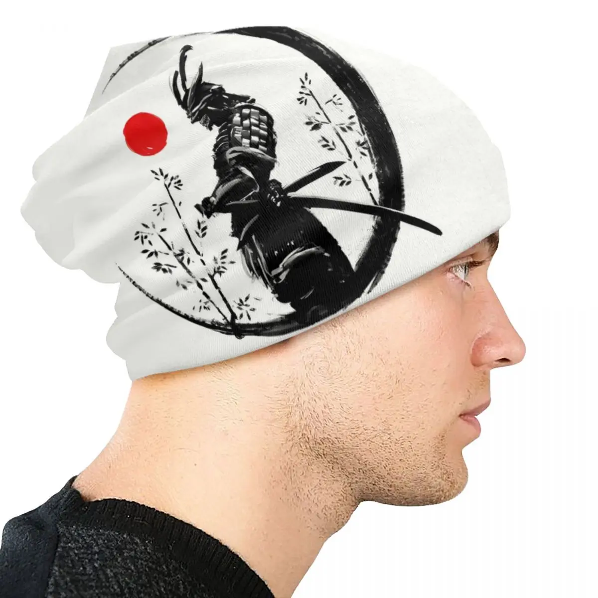 Custom Japanese Samurai Warrior Bonnet Hats Hip Hop Knit Hat Men Women Autumn Winter Warm Katana Bushido Skullies Beanies Caps