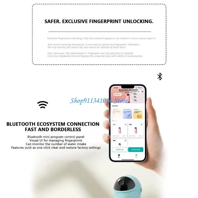 

Изолированная чашка с защитой от детей, сенсорным запуском IDENTITY и типом CREATE, перезаряжаемая герметичная дорожная карта