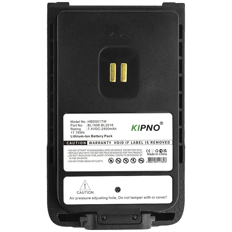 KIPNO 2400mAh Battery Two-Way Radio Compatible with Hytera BD500 BD505 BD555 BL1506 BL2018