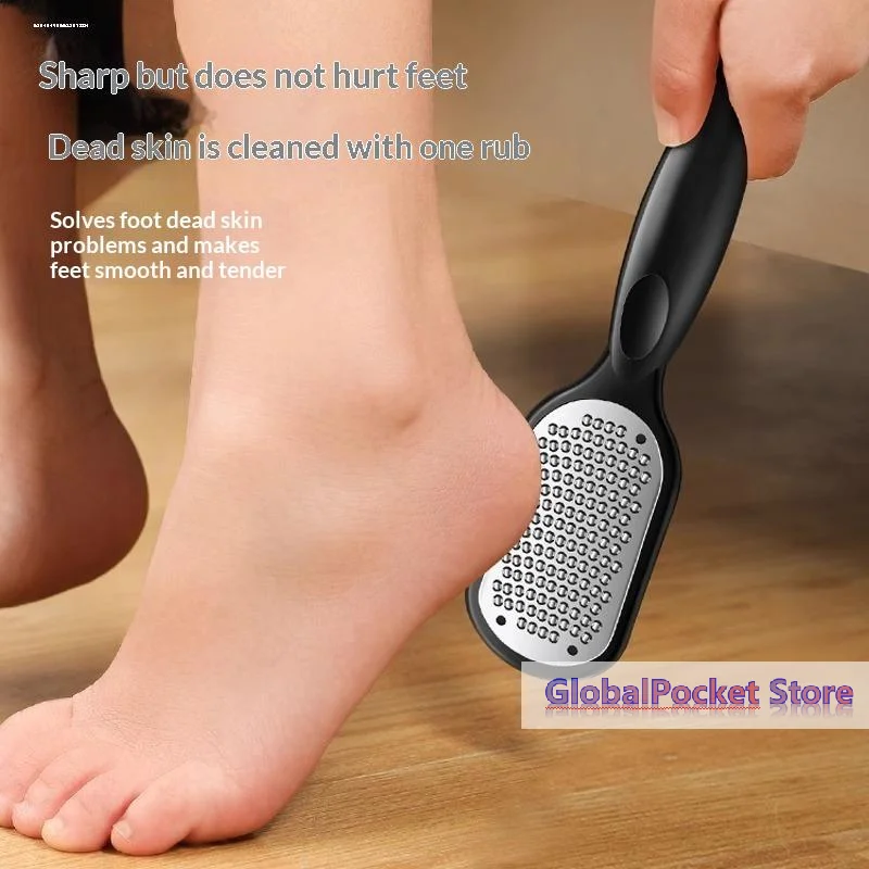 [TG823]1Pcs Heavy-Duty Stainless Steel Painless Foot File & Remover With Splash Guard & Handle Suitable For Care Cracked Heels