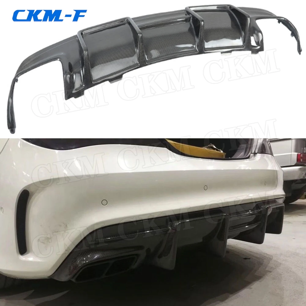 

Carbon Fiber Rear Bumper Diffuser for Mercedes Benz CLA Class W117 C117 Sport CLA45 AMG 2013-2019 FRP Rear Diffuser Lip Spoiler