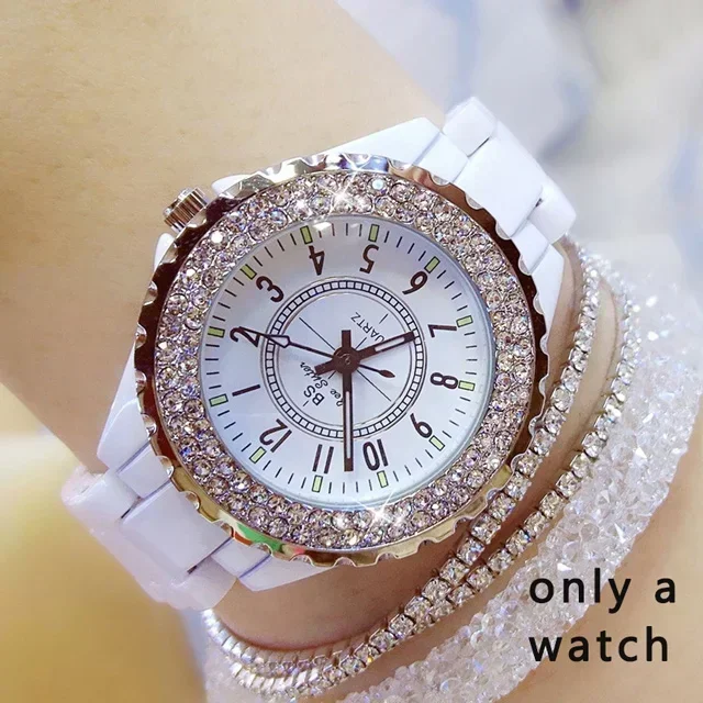 Diamond Watches Woman Light Luxury Quartz Wristwatches Fashion Brand Ceramic Strap Watch for Women Wristwatch Rhinestone Reloj