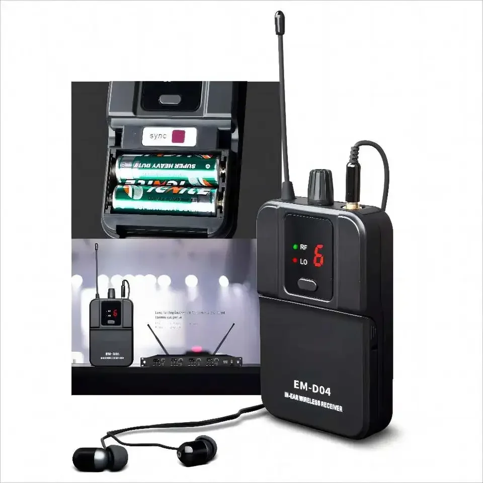 2026 4. 625 Wholesale Professional UHF Audio Transmitter & Receiver Stage Wireless in Ear Monitoring System for Singer Performan
