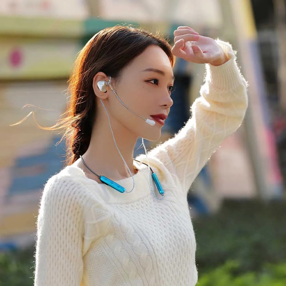 Kinera Celest SkySoar Cavo per auricolari Bluetooth V5.3 con archetto da collo con microfono staccabile Cuffie cablate per accessori per cuffie da gioco