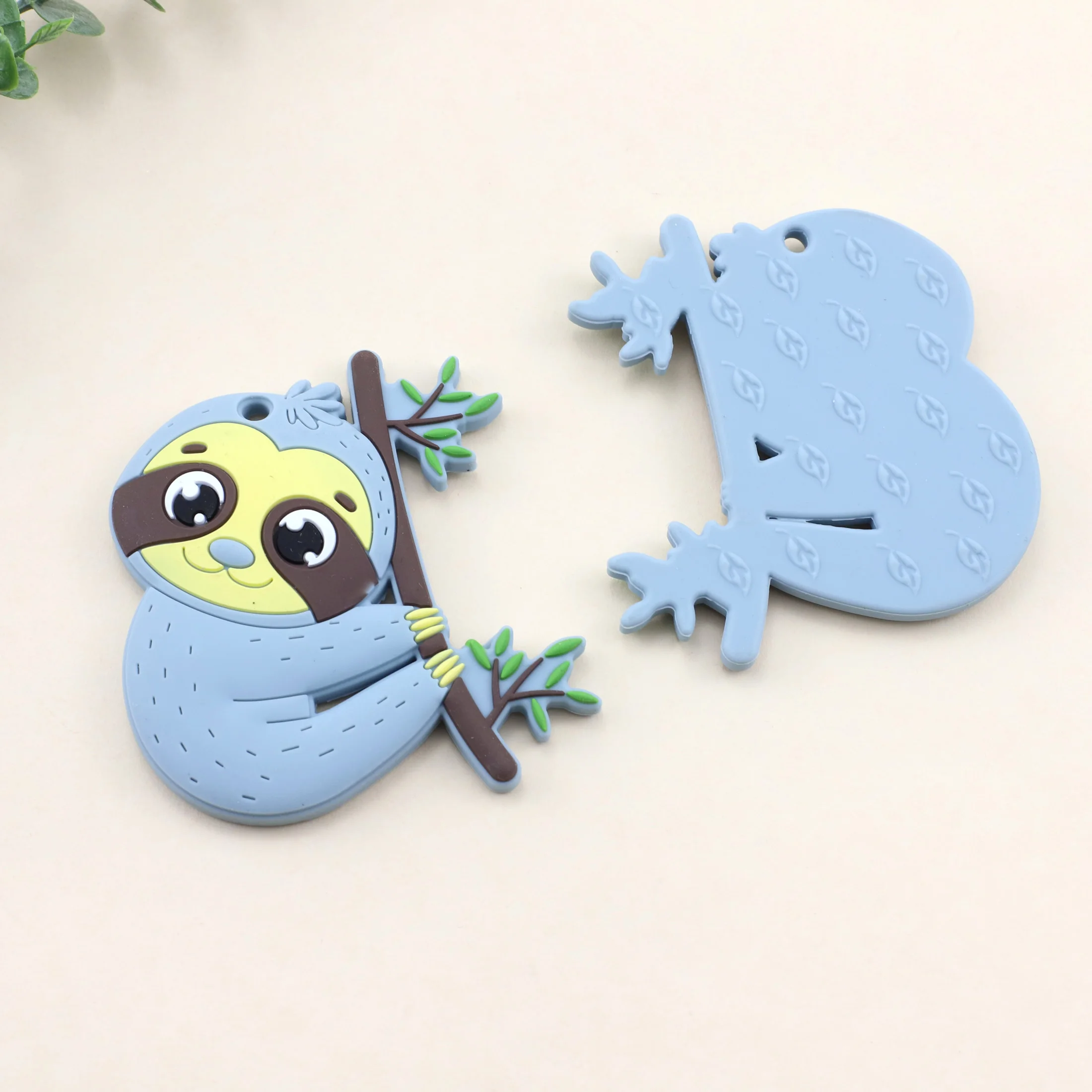 ของเล่นซิลิโคนทรงโคอาล่าการงอกของฟันสําหรับบดฟันเด็ก จับง่ายและของเล่นมือป้องกันอาหาร