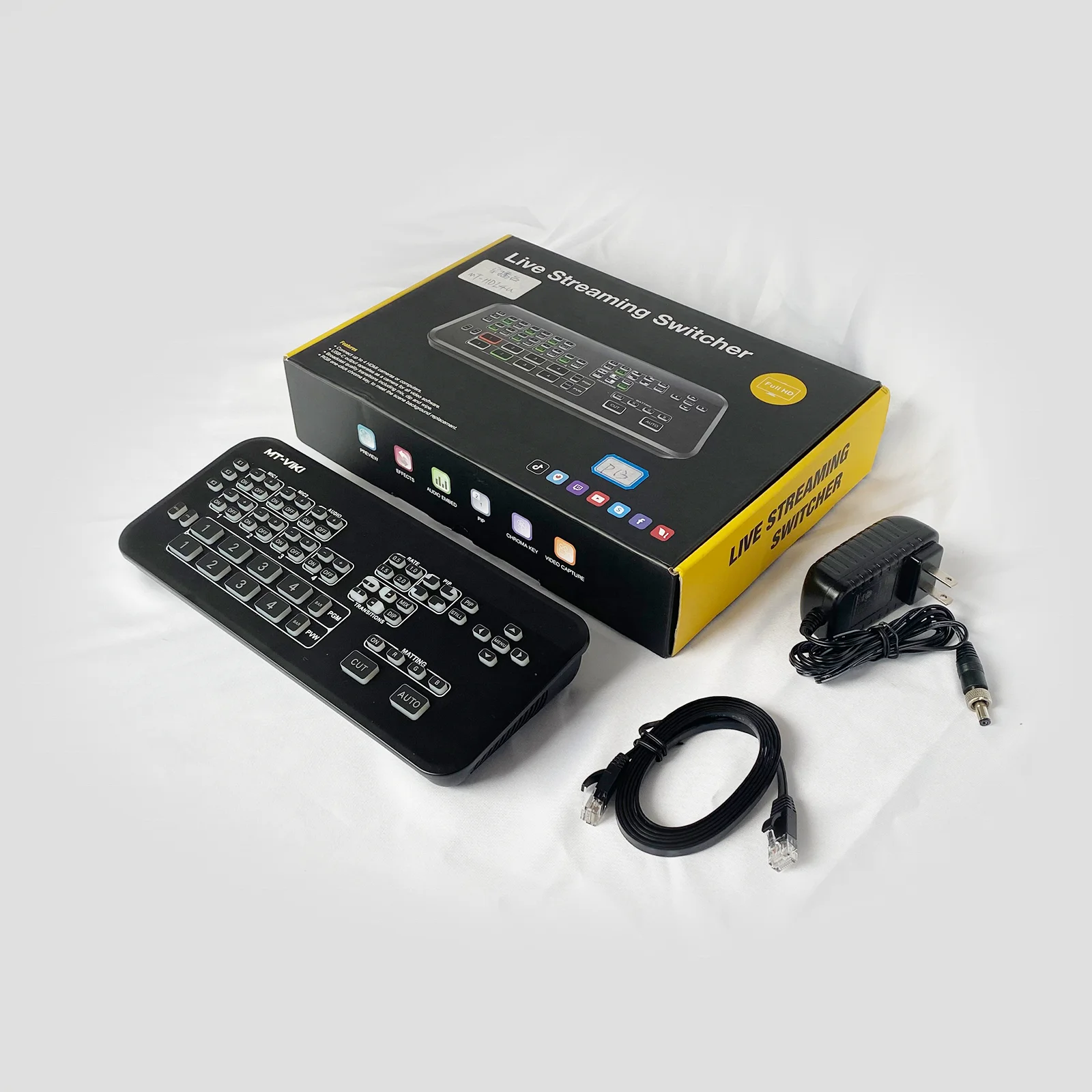 Hdmi Video Mixer Switcher Live Streaming 4-kanaals, MT-VIKI 4-weg Multi-View Hdmi Video Switcher Uitgezonden Live Streaming