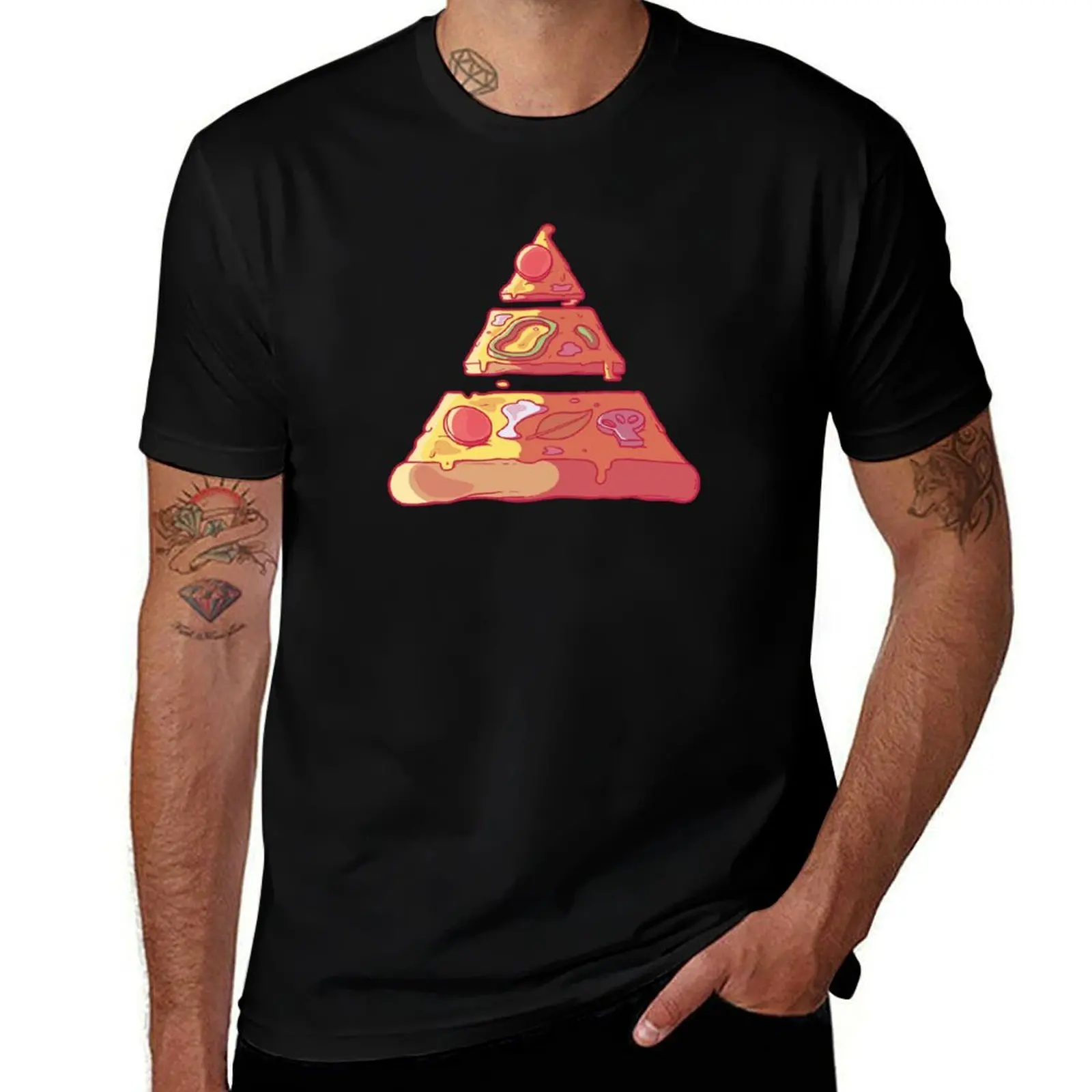 Pizza Slices T-Shirt Sweat Absorbing Sports Tee Shirt T-Shirt