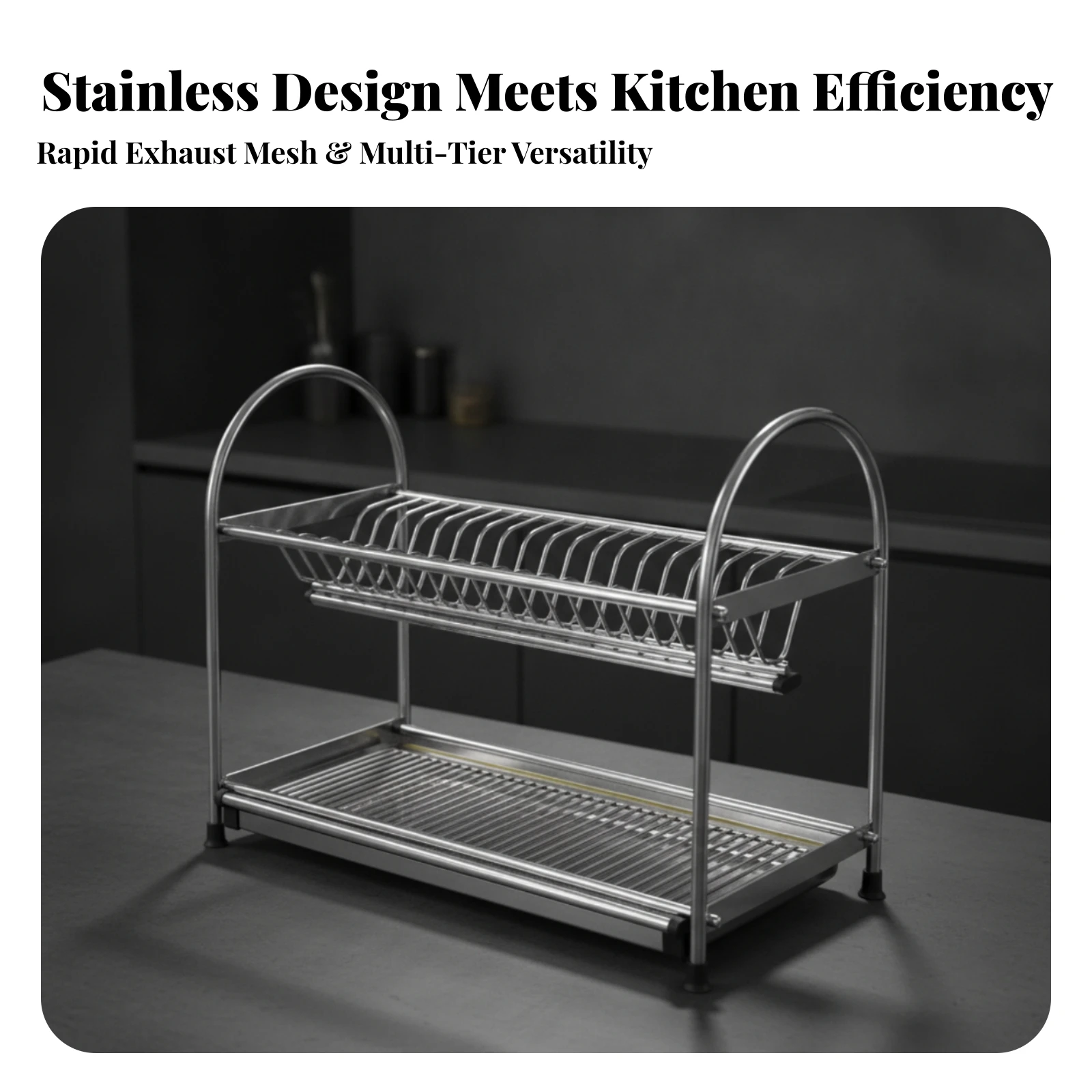 Dish Drying Rack Rustproof Kitchen Dish Rack Sturdy Stable