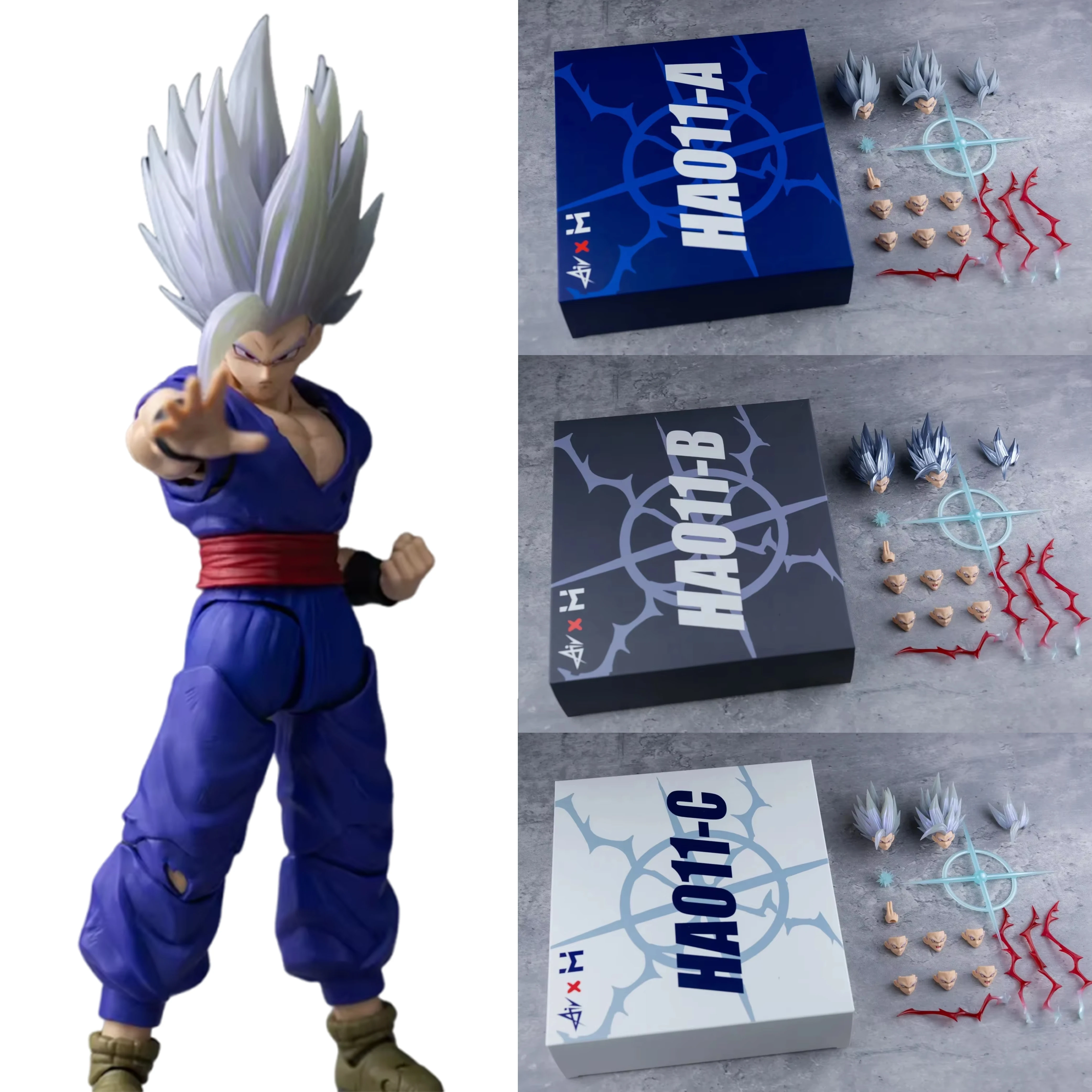 

Air&Hm Ha011-A/B/C Beast Gohan 2.0 Head Sculpture Kit Anime Action Figure Head Accessories Shf Toy Collection Model Statue Gift
