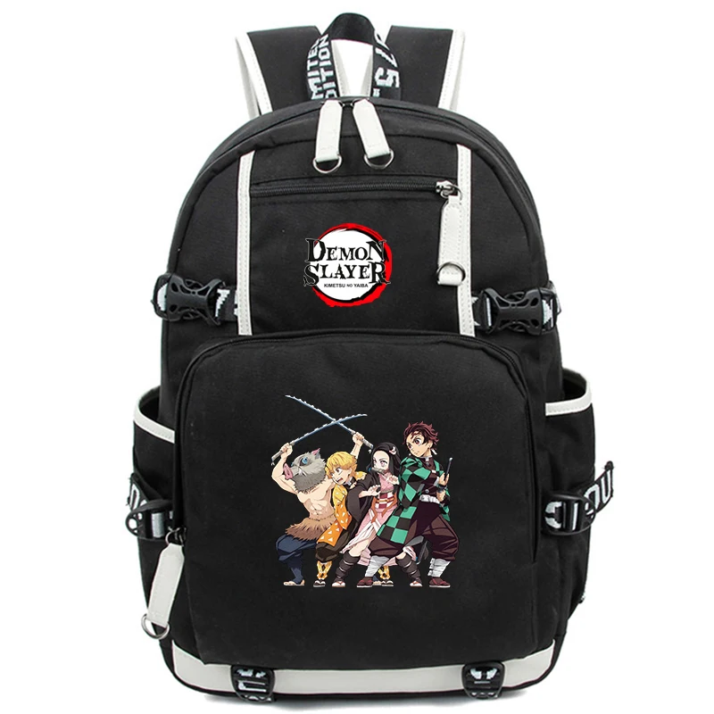 Anime Demon Slayer Students Boys Girls Schoolbag Backpack Children Teenager Cartoon Bagpack Waterproof School Bag Mochilas