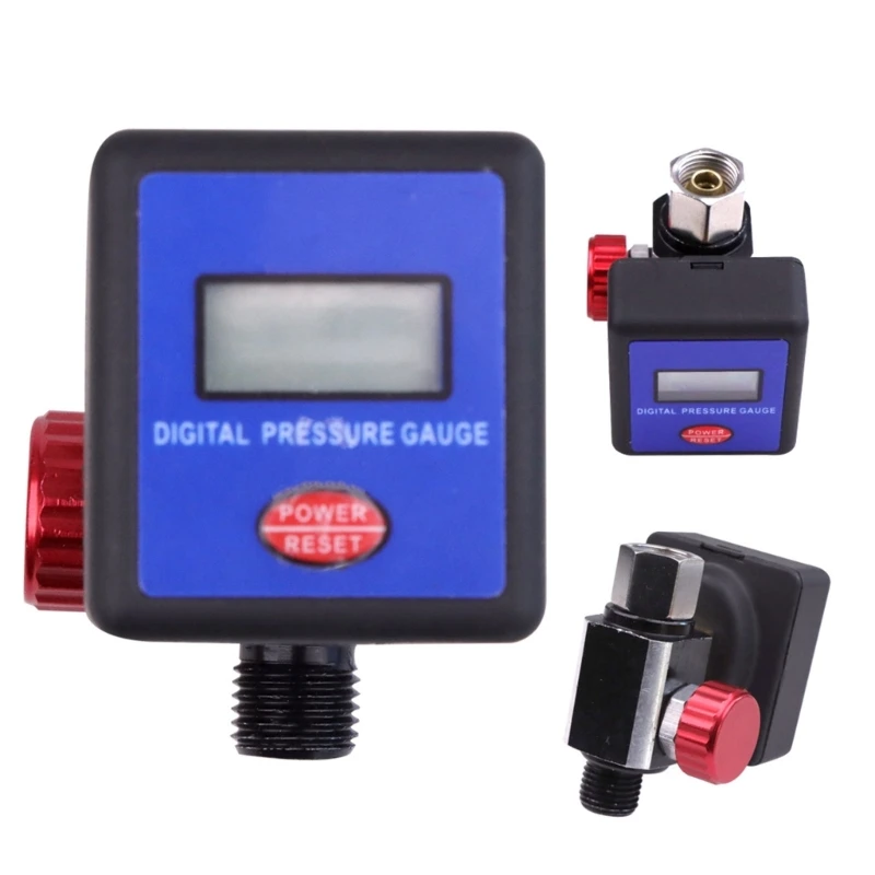 Digital Air Compressor Regulator Control Meter With Gauge For Sprayer Paint Guns 1/4in Thread Oil Water Separator