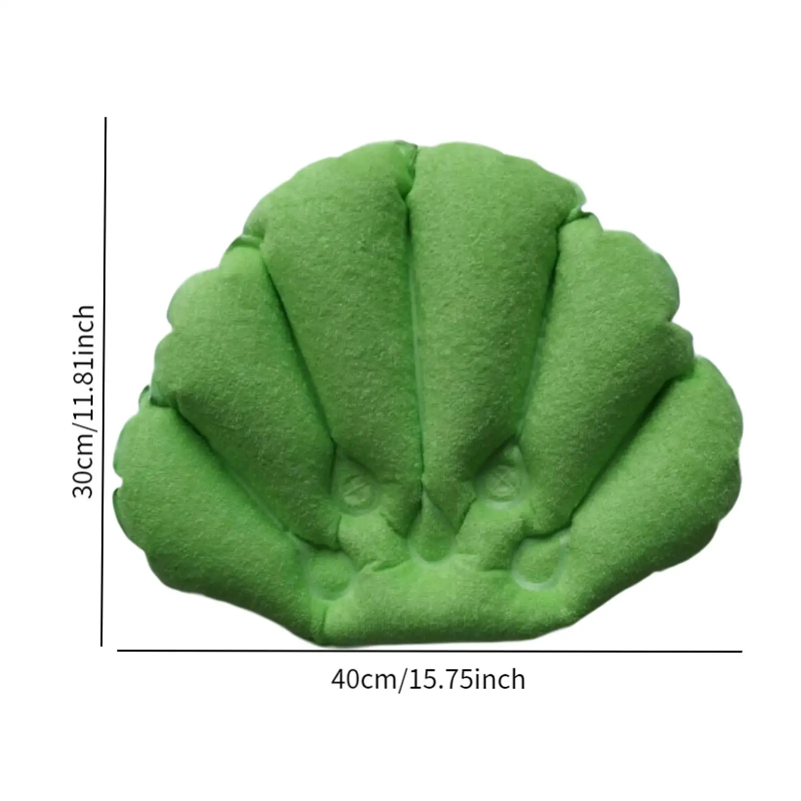 Bath Pillow Bath Cushion Shell Shape Headrest Comfortable Relaxing Neck Support Pillow with Suction Cups for Bathtub Tub SPA
