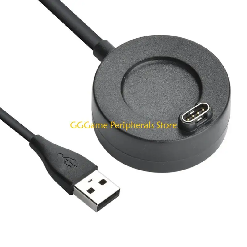 U55B Travel Backup Watch Charging Cable, Black 100cm USB-A Spare Cord for Smartwatch Users and Desk Charging
