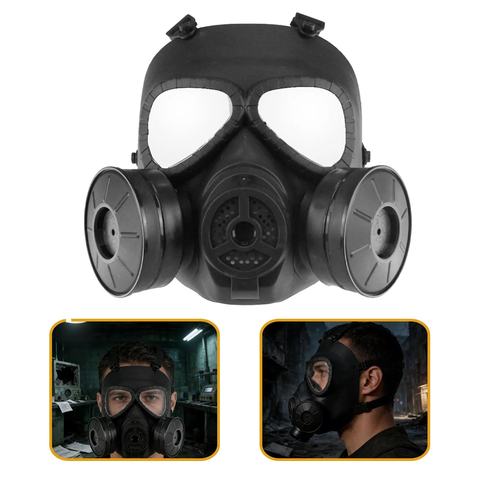 

Газовая маска Black Ma-85-Bk: Полная защита для тренировок, военных игр, косплея, Хэллоуина