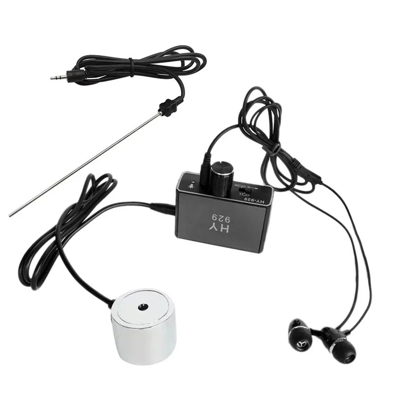 Water Pipe Leak Detector Sensor Pipe Leakage Monitor Tester Kit With Dual Probes Earphone Pipeline Locator Accessory-