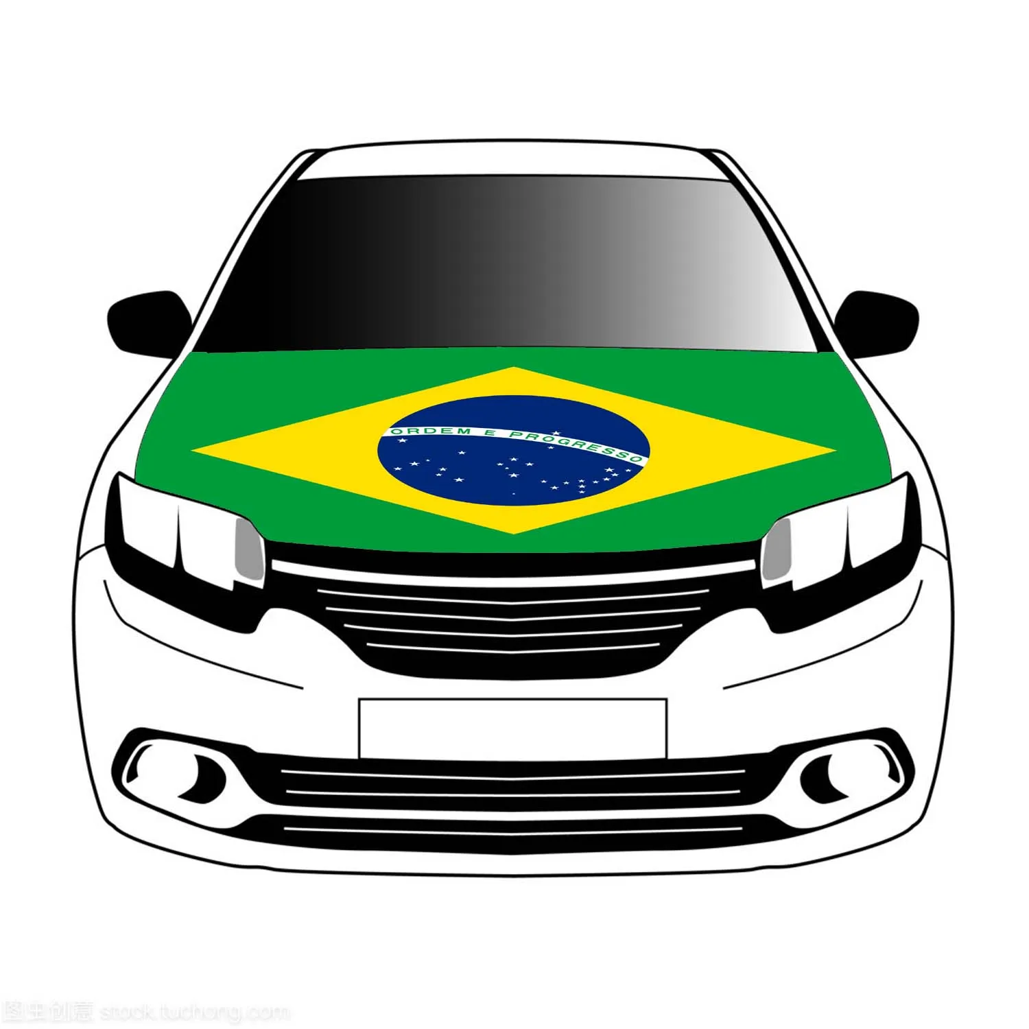 Brazilian flag flags car Hood cover 3.3x5ft/5x7ft 100%polyester,car bonnet banner football match