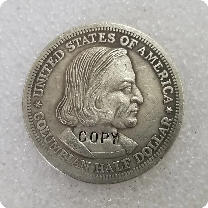 1892 half Dollar Columbian Exposition Copy Coin commemorative coins-replica coins medal coins collectiblesChallenge Pocket Coins