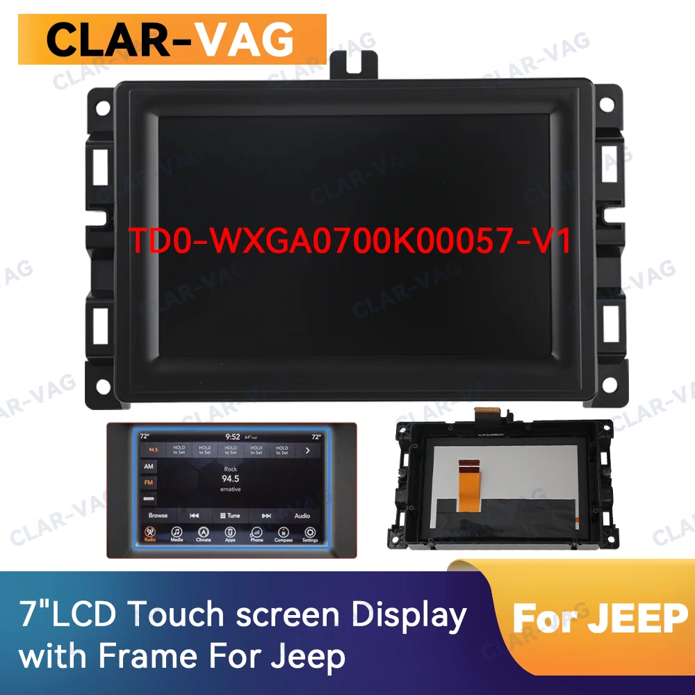 

7-inch TD0-WXGA0700K00033-V2 suitable for J-eep Compass 2017-2020 LCD touch screen TD0-WXGA0700K00057-V1
