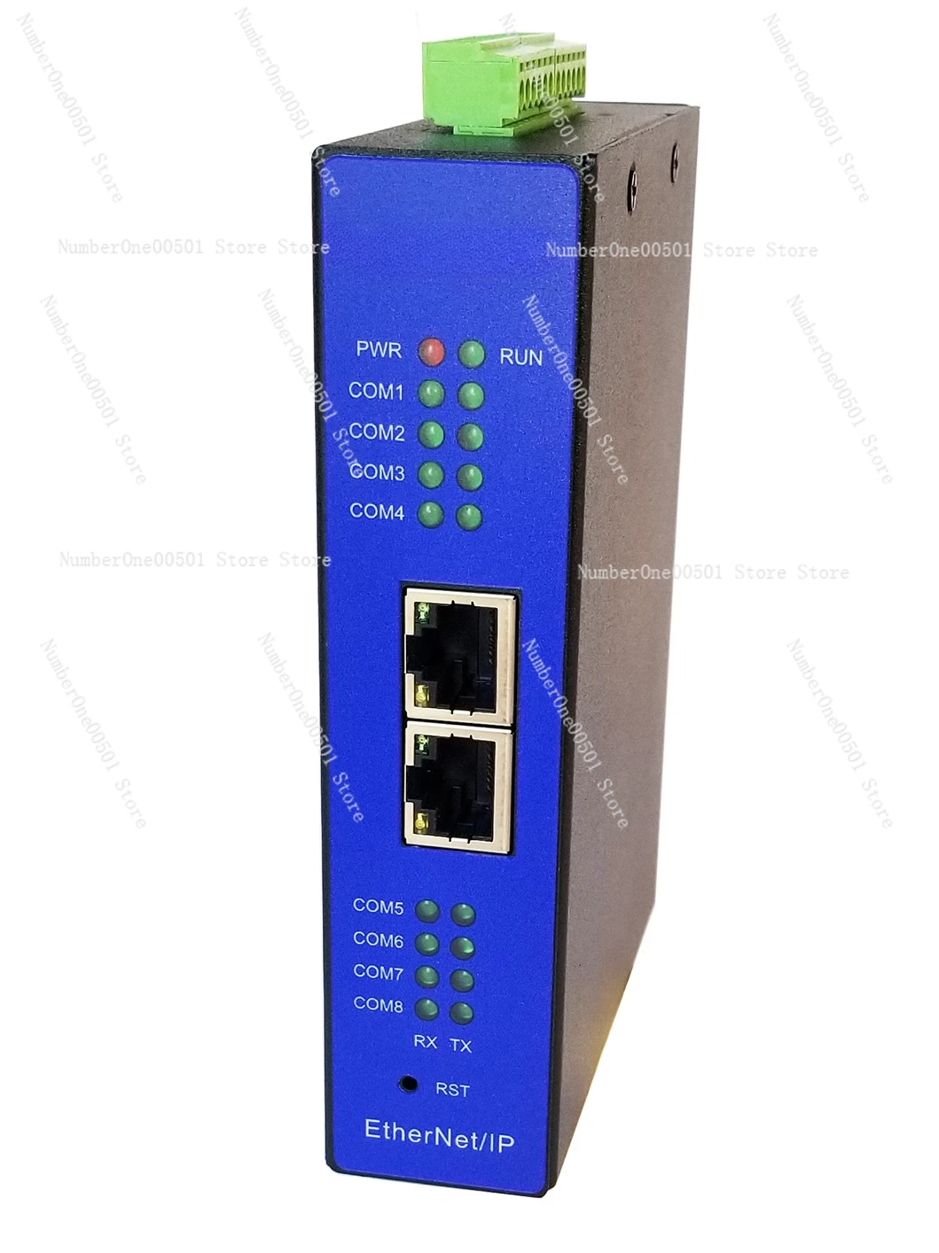 EtherNet/IP to Serial supports 4-way 232 + 4-way 485 conversion gateway with free protocol