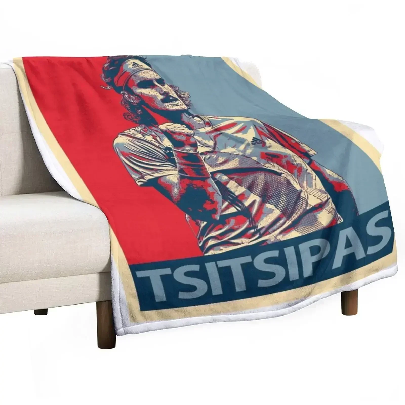 

stefanos tsitsipas Throw Blanket Quilt Bed linens Tourist Single Blankets