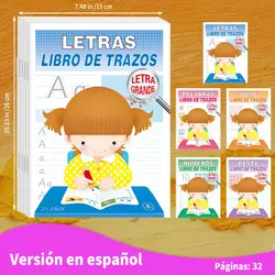 Spanish Children's Tracing Book, Letters, Words, Numbers, Addition, Subtraction, Early Learning, Educational Supply